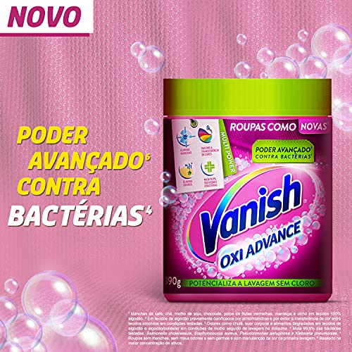Tira Manchas em Pó Vanish Oxi Advance 870g Refil Econômico para roupas coloridas, Vanish, Rosa