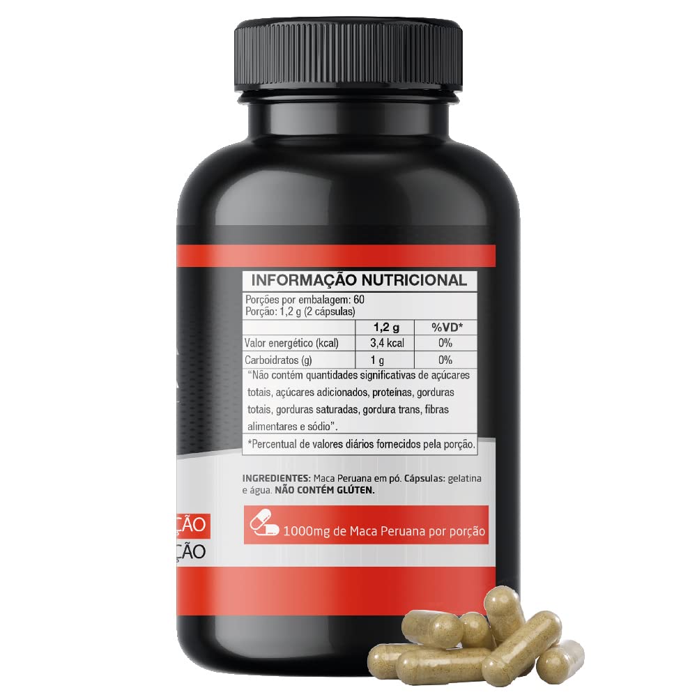 Kit 03 Maca Peruana - Maca Peruana Negra 1000mg 360 Cápsulas - Para Homens e Mulheres - Tem Vida