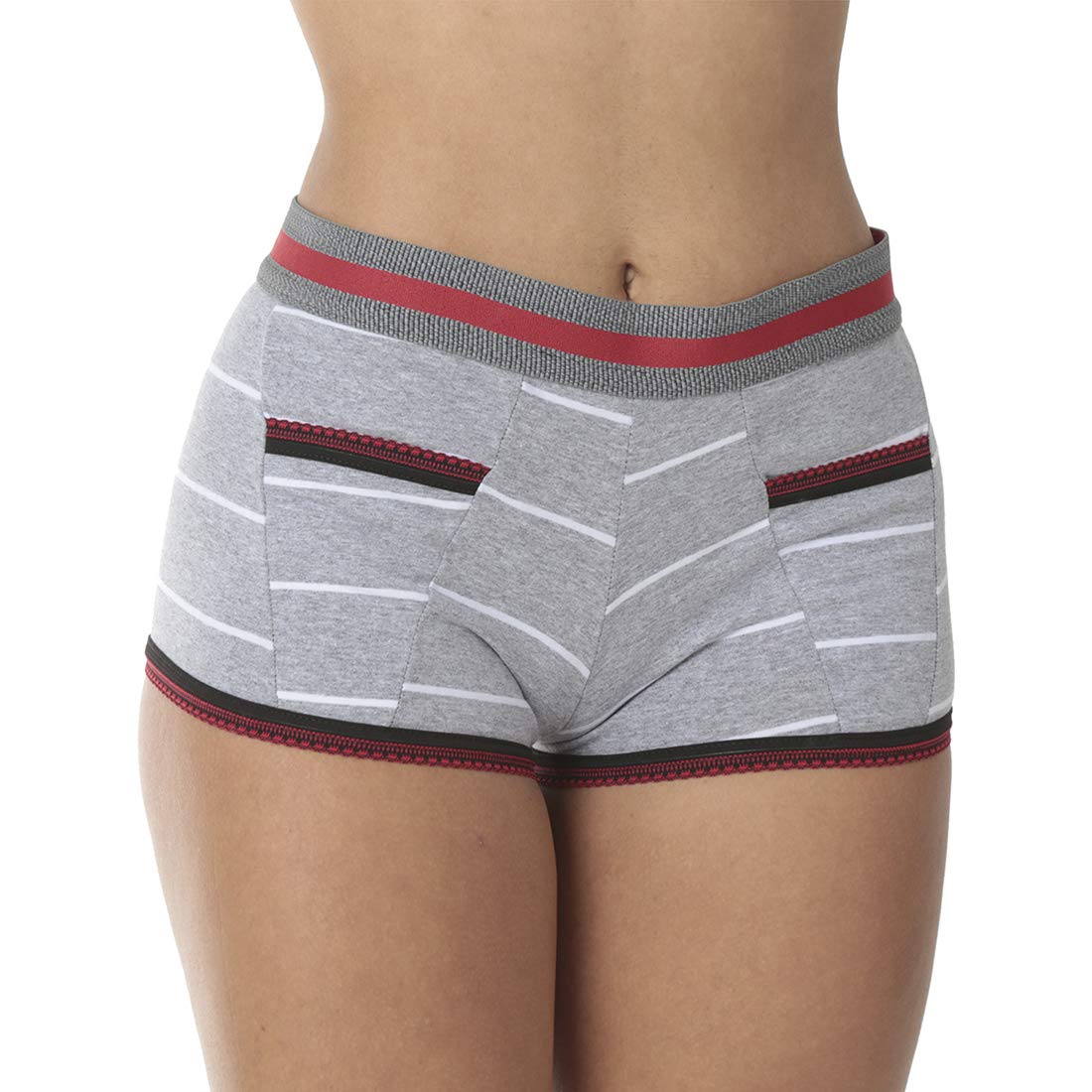 Kit com 5 Calcinha Short Algodão Penteado Mauí
