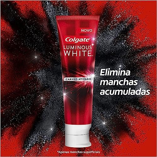 Colgate Creme Dental Clareador Luminous White Carvão Ativado 140G