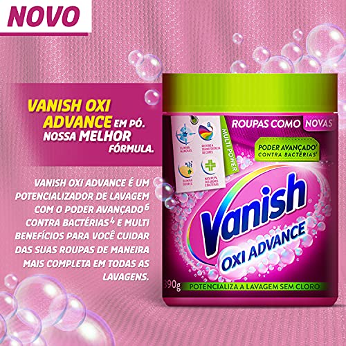 Tira Manchas em Pó Vanish Oxi Advance 870g Refil Econômico para roupas coloridas, Vanish, Rosa