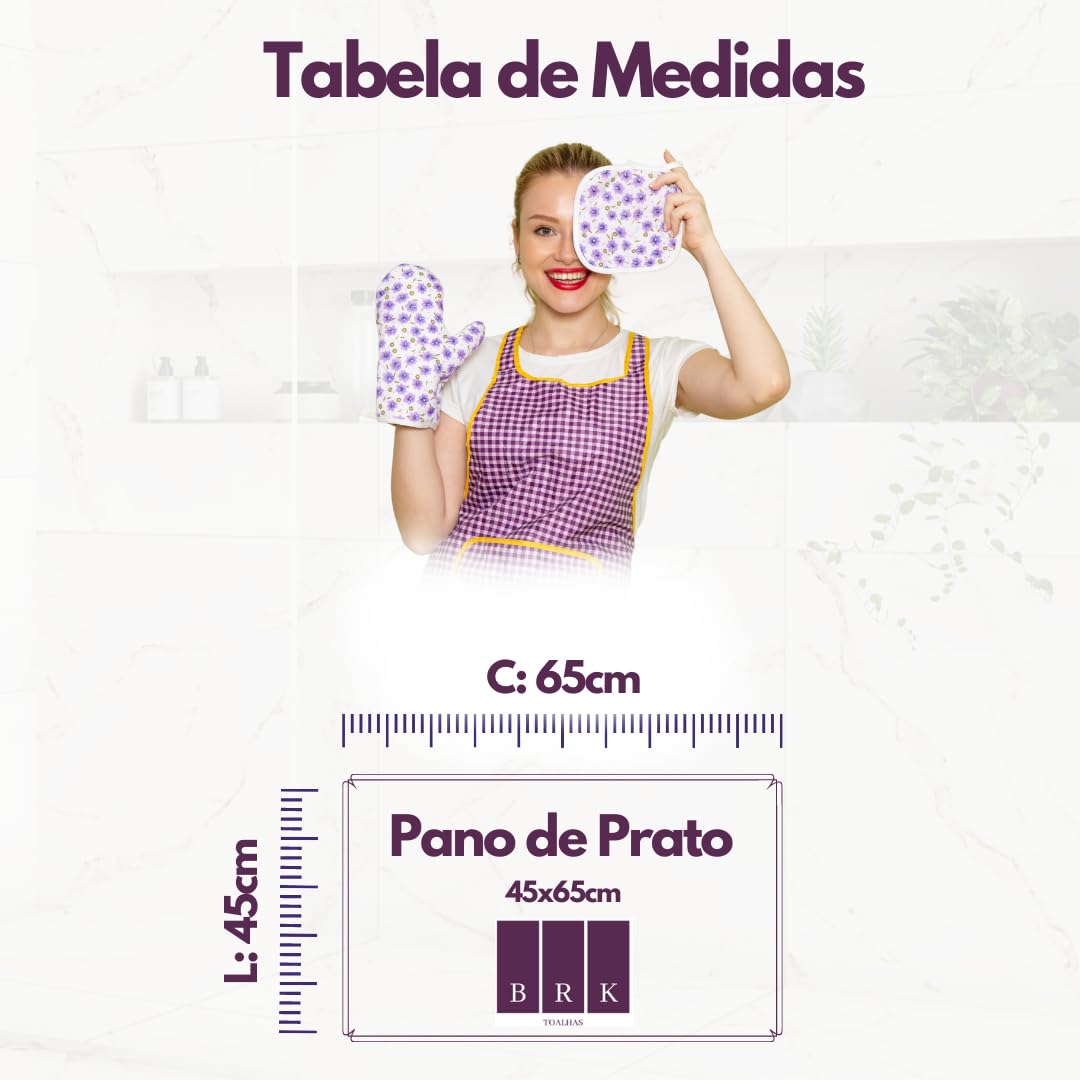 Kit 10 Pano de Prato/Copa Transfer Estampado Atoalhado Para Cozinha 45x65cm 100% Algodão