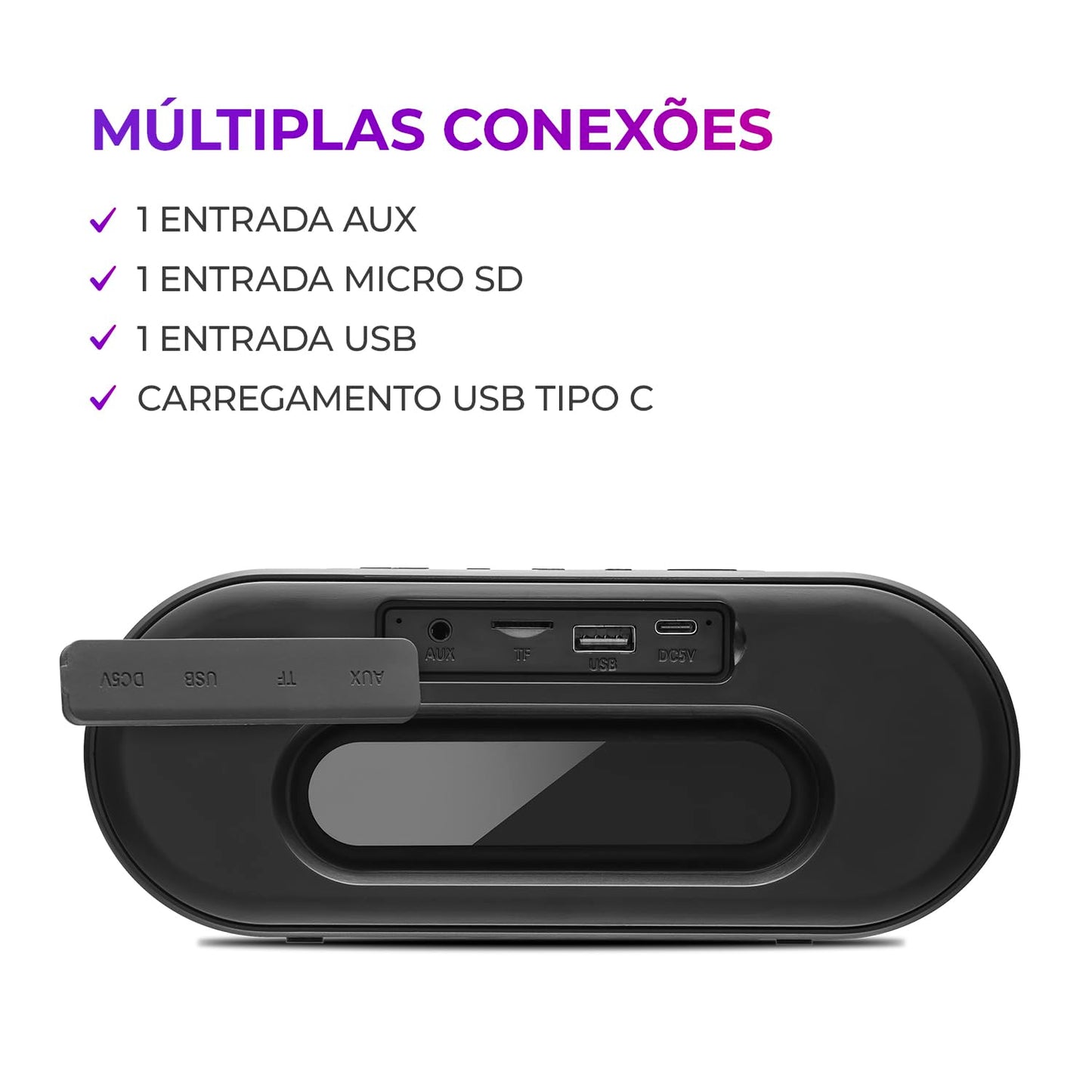Caixa de Som Speaker, Aiwa, Bluetooth, Luzes Multicores, IP65 - AWS-SP-01