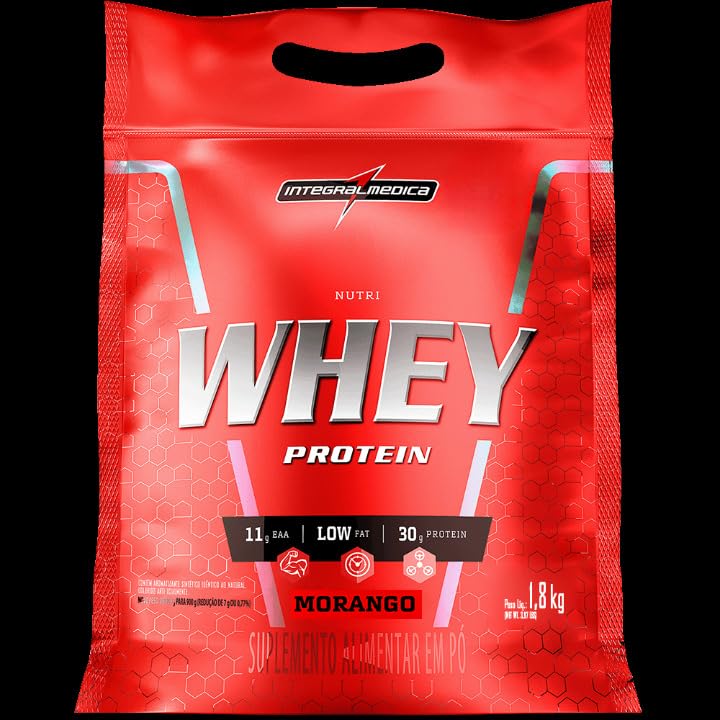 Nutri Whey Protein 1,8kg Integralmedica - Morango
