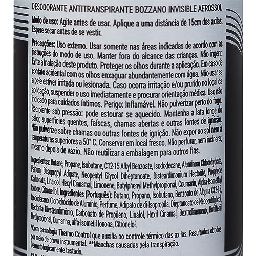 Desodorante Aerossol Invisível, Bozzano, Branco
