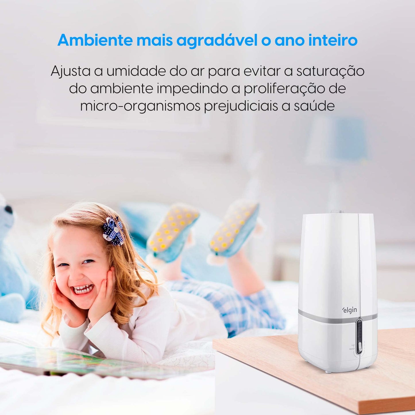 Umidificador, Elgin, Unz, 2 Litros, Bivolt, Branco