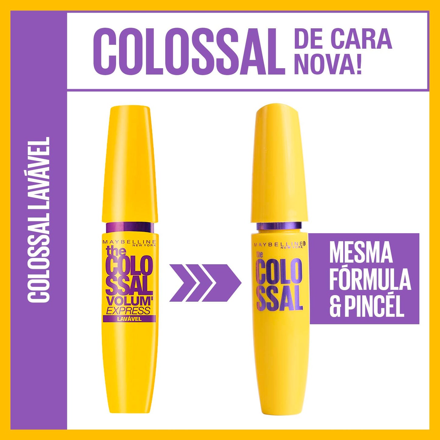 Máscara de Cílios Maybelline The Colossal Volum' Express Lavável Preto 9,2ml