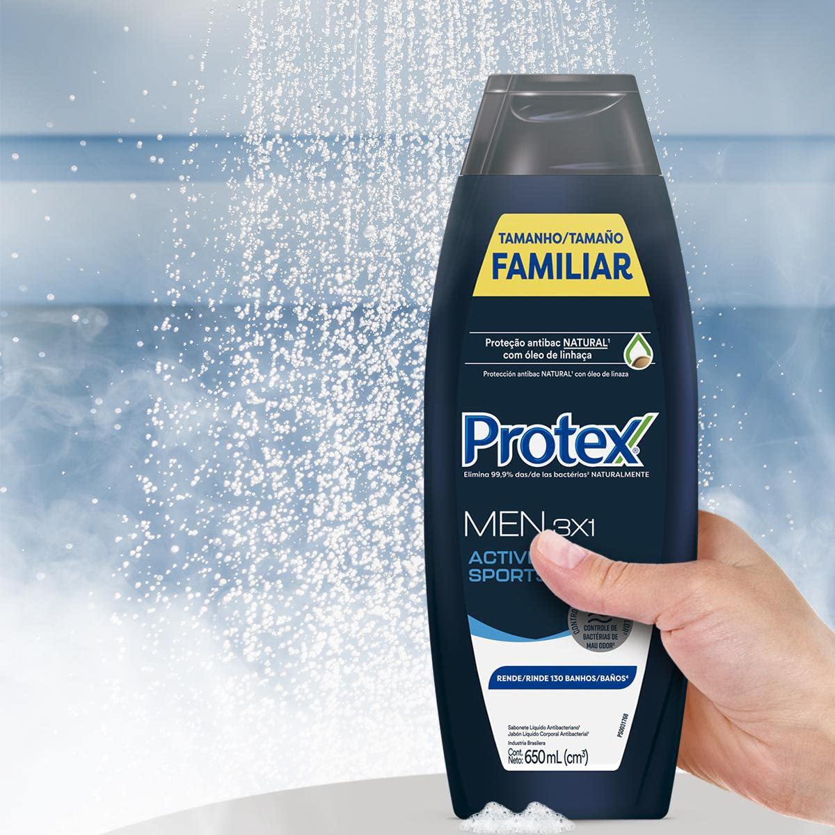 Sabonete Líquido Masculino Antibacteriano para Corpo Protex Men Sport 650ml