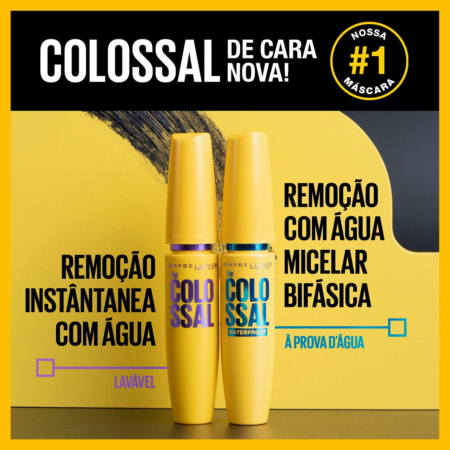 Máscara de Cílios Maybelline The Colossal Volum' Express Lavável Preto 9,2ml