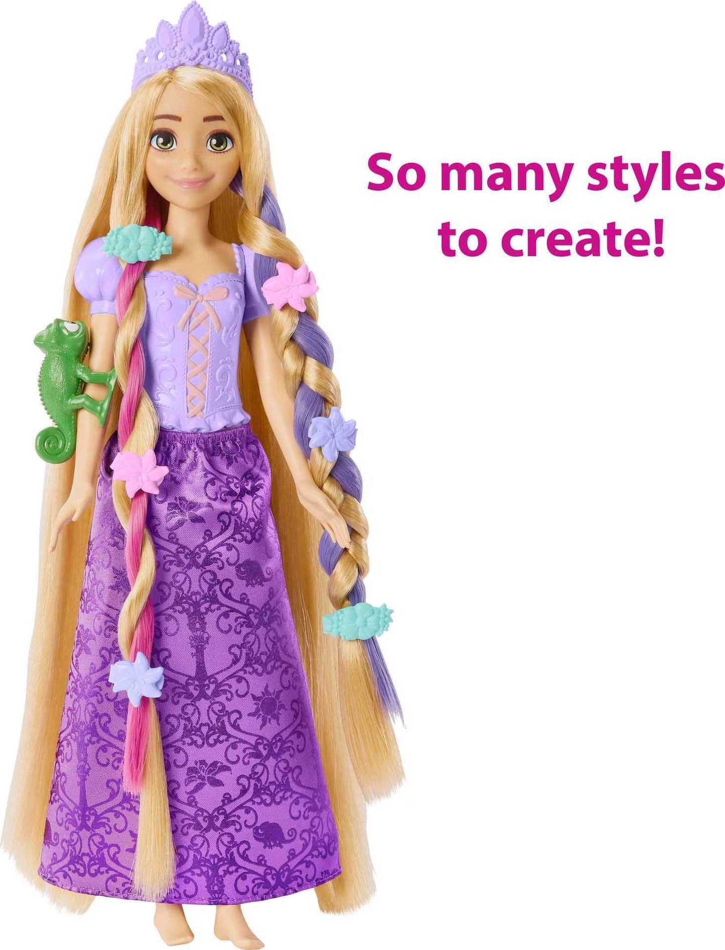 Disney Princesa Boneca Rapunzel Cabelo de Contos de Fadas