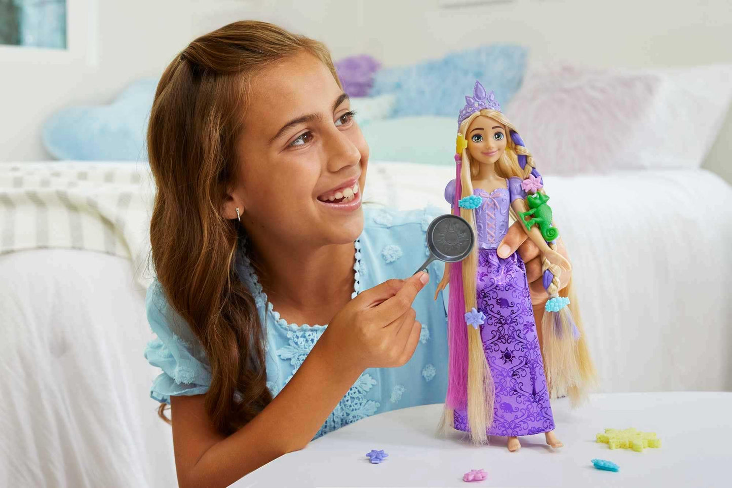 Disney Princesa Boneca Rapunzel Cabelo de Contos de Fadas