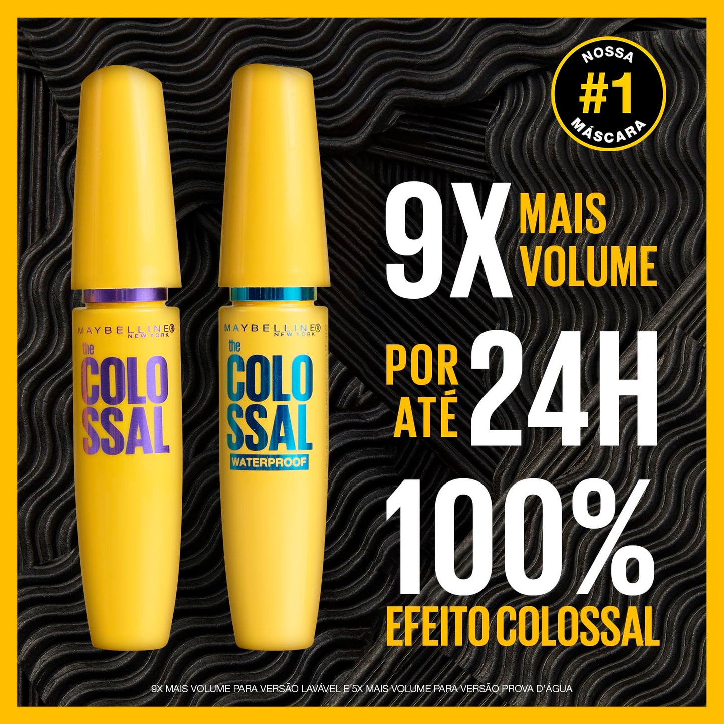 Máscara de Cílios Maybelline The Colossal Volum' Express Lavável Preto 9,2ml