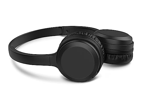 Headphone Philips bluetooth on-ear com microfone e energia para 15 horas na cor preto TAH1108BK/55