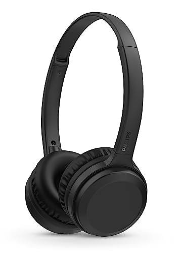 Headphone Philips bluetooth on-ear com microfone e energia para 15 horas na cor preto TAH1108BK/55