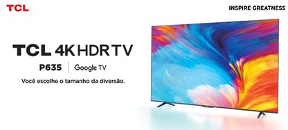 Smart TV LED 50" 4K UHD TCL 50P635 - Google TV, Wifi, HDMI , PRETO