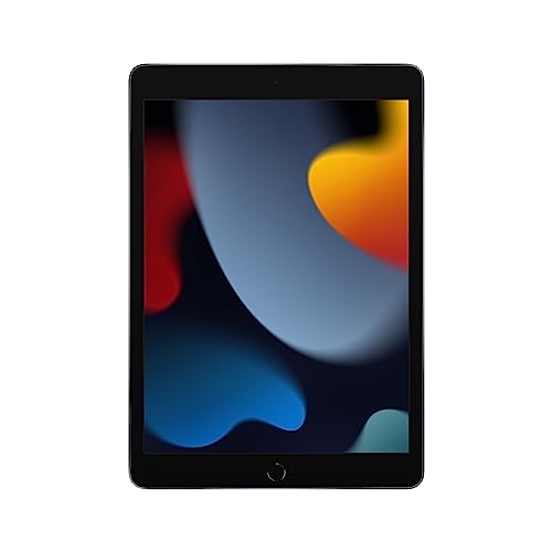 iPad da Apple (9a geração): Com chip A13 Bionic, tela Retina de 10,2 polegadas, 64 GB Wi-Fi, câmera frontal de 12 MP, câmera traseira de 8 MP, Touch ID, Cinzento sideral