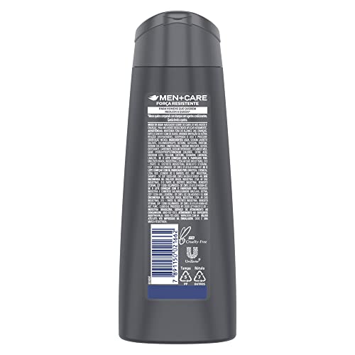 Dove Shampoo Cafeína Fortificante e Cálcio Men+Care Força Resistente 200ml, Branco