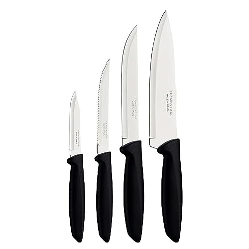 Tramontina JOGO FACAS INOX 4PC PLENUS PRE, Preto