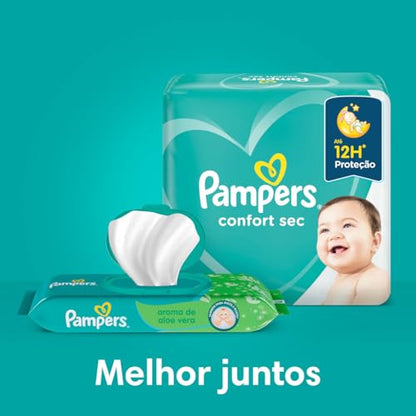 Pampers Lenços Umedecidos Aroma de Aloe Vera 576 Unidades