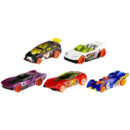 Pacote 5 Carros Sortidos, Hot Wheels, Mattel, Multicor - não é possível escolher as cores