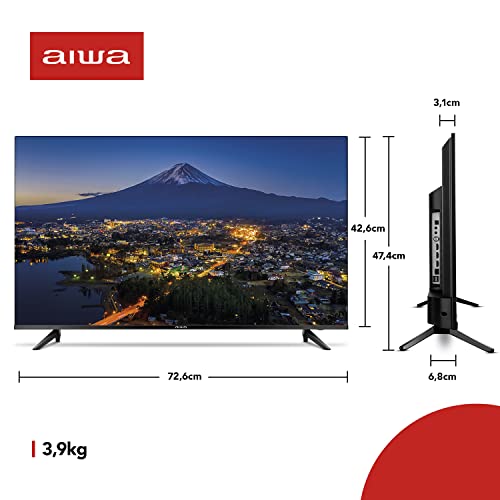 Smart TV Aiwa 32”, Android, HD, Borda Ultrafina, HDR10, Dolby Áudio - AWS-TV-32-BL-02-A