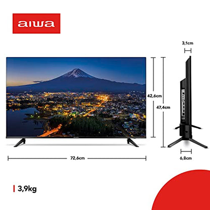 Smart TV Aiwa 32”, Android, HD, Borda Ultrafina, HDR10, Dolby Áudio - AWS-TV-32-BL-02-A