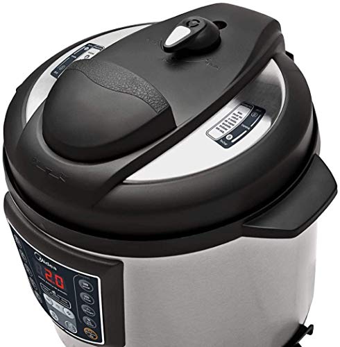 Panela de Pressão Elétrica 6L Digital, Inox/Preto, 110v, Midea