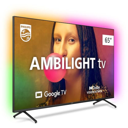 Smart TV Philips Ambilight 65" 4K 65PUG7908/79, Google TV, Comando de Voz, Dolby Vision/Atmos, VRR/ALLM, Bluetooth