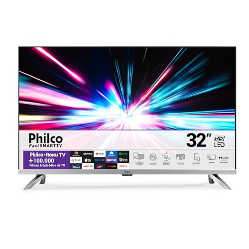 Fast Smart TV Philco 32” PTV32G7PR2CSBLH Dolby Audio Led Bivolt