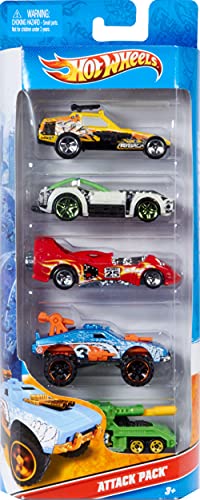 Pacote 5 Carros Sortidos, Hot Wheels, Mattel, Multicor - não é possível escolher as cores