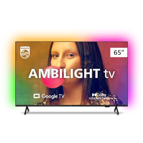 Smart TV Philips Ambilight 65" 4K 65PUG7908/79, Google TV, Comando de Voz, Dolby Vision/Atmos, VRR/ALLM, Bluetooth