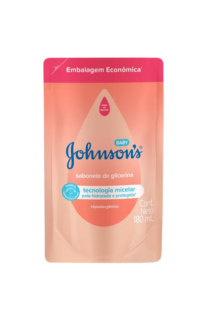 Johnson's Baby Refil Sabonete Líquido Glicerina Da Cabeça Aos Pés,180ml