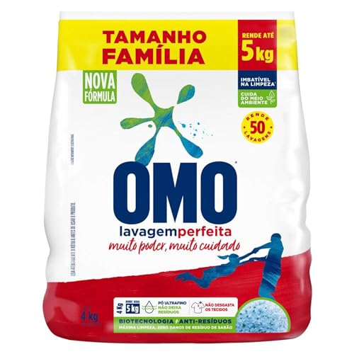 OMO Sabão em Pó Lavagem Perfeita Pacote Família - 4 kg