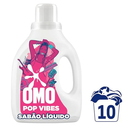 OMO Lava Roupa Líquido Explosão De Perfume Pop Vibes Lavanderia Sensorial 1 L