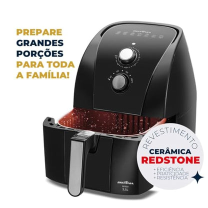 Fritadeira Air Fryer Britânia 5,5L 1500W BFR50 Redstone 220V