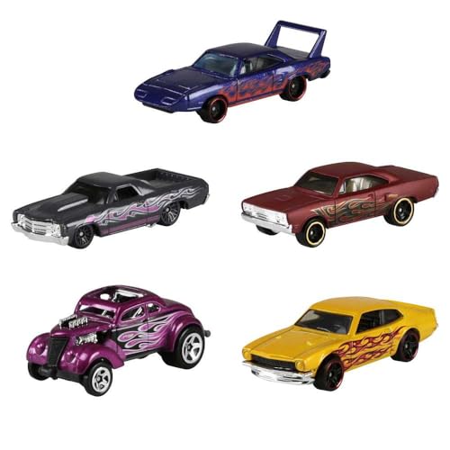 Pacote 5 Carros Sortidos, Hot Wheels, Mattel, Multicor - não é possível escolher as cores