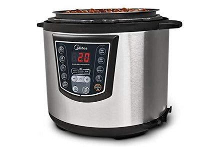 Panela de Pressão Elétrica 6L Digital, Inox/Preto, 110v, Midea