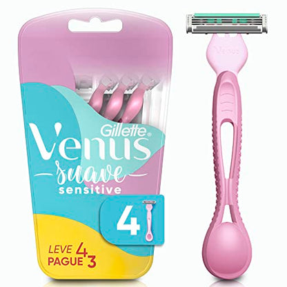 Gillette Aparelho De Depilar Venus Suave Sensitive 4 Unidades