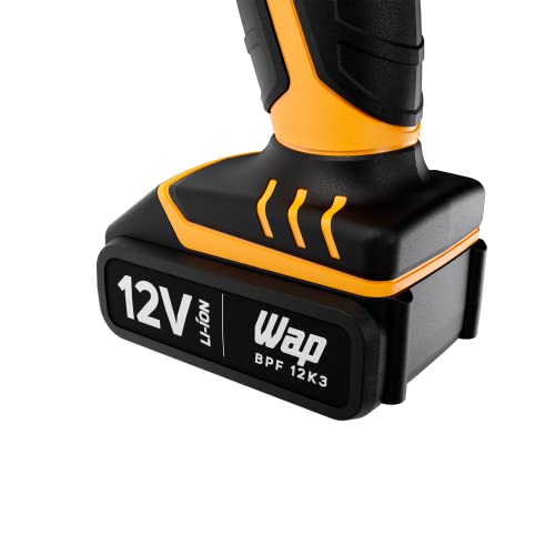 WAP Parafusadeira E Furadeira A Bateria Li-Ion 12V Bpf 12K3 Carregador Bivolt Sem Fio Com Maleta E Kit De 13 Acessórios