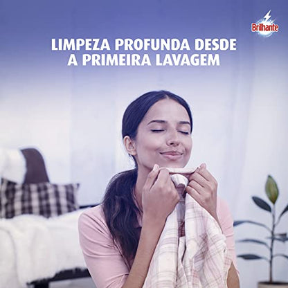 Brilhante Lava-Roupas Em Pó Roupas Brancas E Coloridas Limpeza Total Pacote Tamanho Família 4 Kg (Pacote De 1)