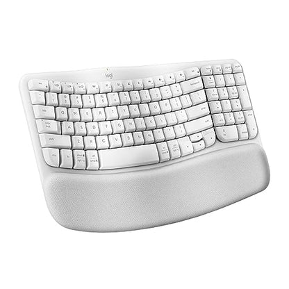 Teclado Sem fio Logitech WAVE KEYS Branco com Layout Americano