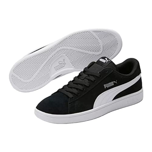 Tênis Smash V2 Bdp, Puma, Adulto Unissex, Preto/Branco/Prata, 39