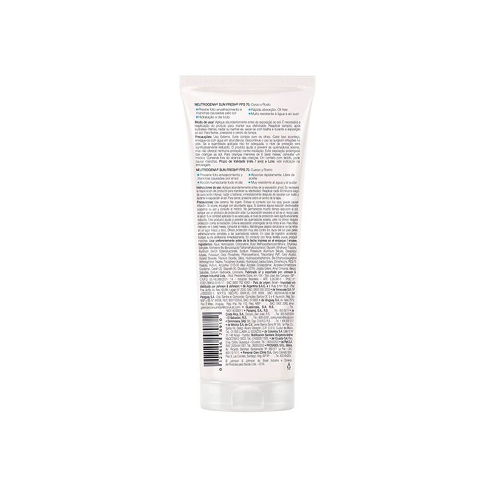 Neutrogena Sun Fresh Protetor Solar Corporal FPS 70, 200ml