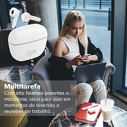 Fone de Ouvido Bluetooth Sem Fio TWS Air Sound Go 2.0 i2GO com Estojo De Carregamento - i2GO Plus