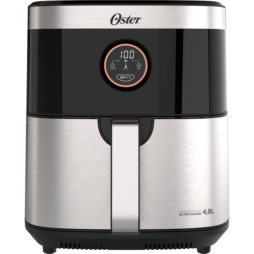 Fritadeira Oster Sem Óleo 2 em 1 Black, 4,8L, 220V, Inox/Preto, 1500W, OFRT660