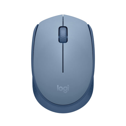 Mouse sem fio Logitech M170 com Design Ambidestro Compacto, Conexão USB e Pilha Inclusa - Azul Claro