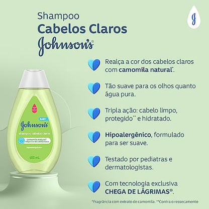 Johnson's Baby Shampoo Para Bebê Para Cabelos Claros, 750ml