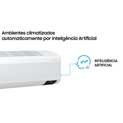 Ar-condicionado Split Inverter Samsung WindFree Pro Energy Sem Vento 9.000 BTUs Frio AR09CVFAAWKNAZ 220V