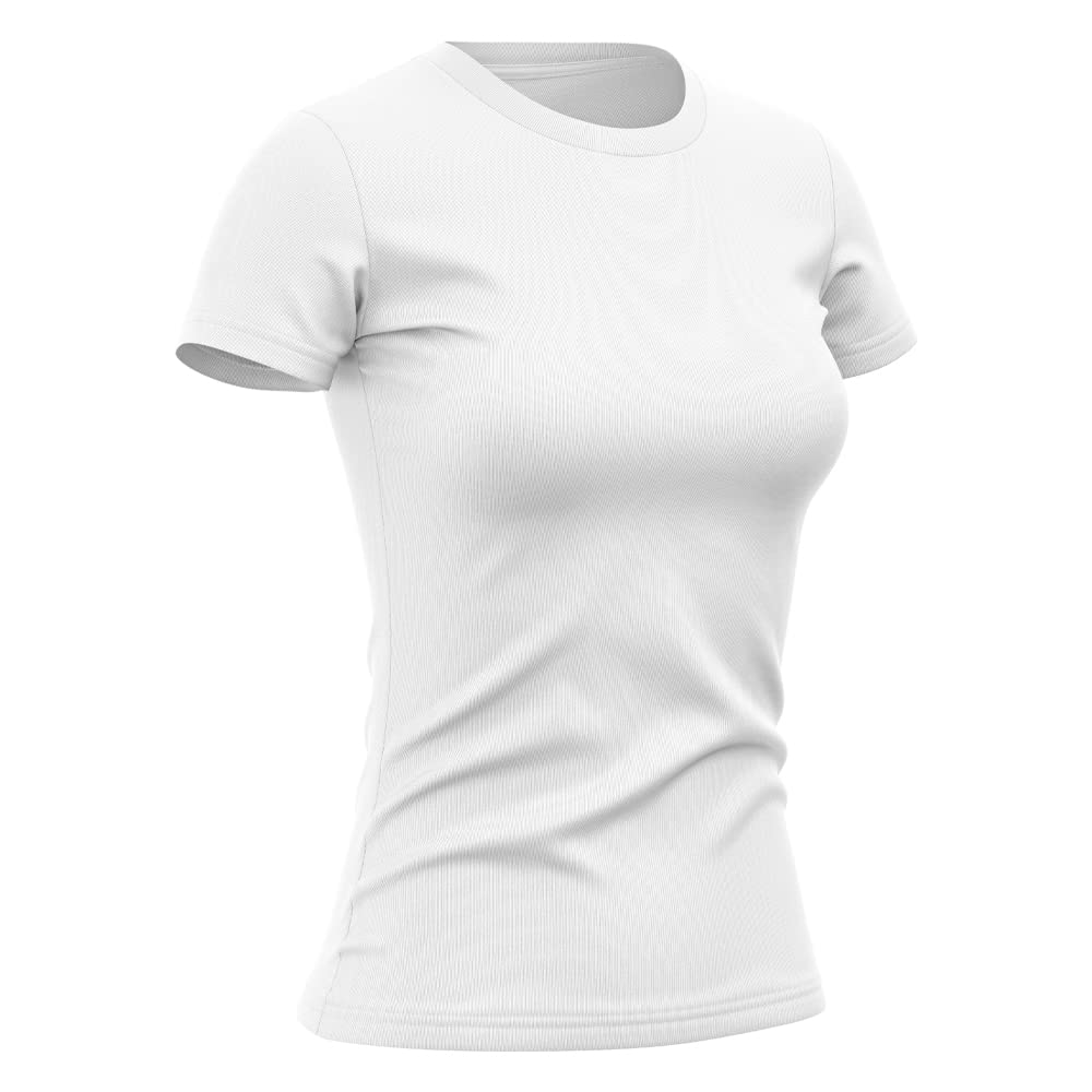 Kit 4 Camisetas Feminina Dry Básica Lisa Proteção Solar UV Térmica Camisa Blusa, Tamanho G