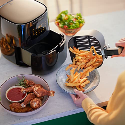 Philips Walita Preta Fritadeira Airfryer Essential XL Digital, 6.2L de capacidade, Garantia internacional de dois anos, 220V, 2000W (RI9270/91)